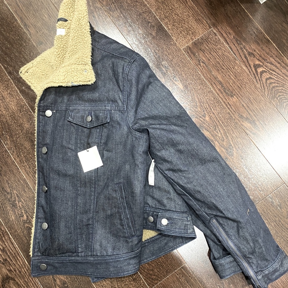 NEW Gap Jean Jacket faux fur lined
